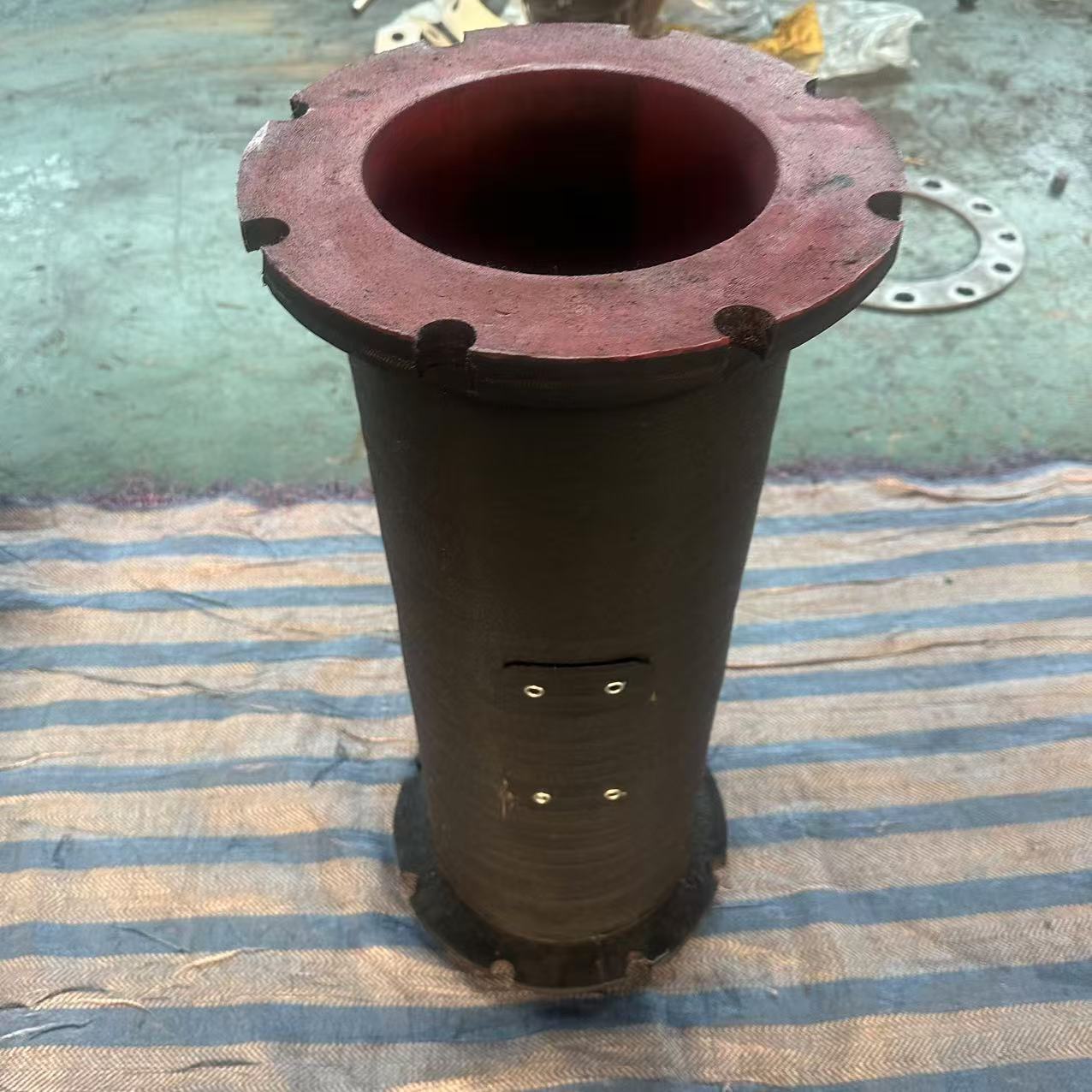 橡 胶衬套管夹阀橡胶管套福硕气动夹管阀胶管