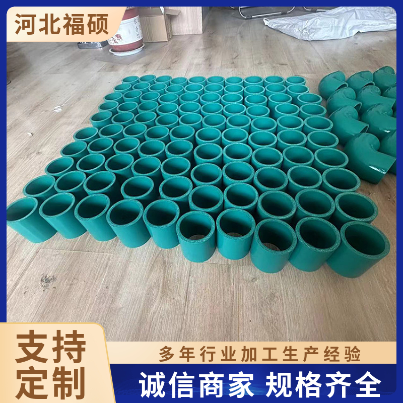 抗高温绿色硅胶直管福硕工业抗磨硅胶波纹软管