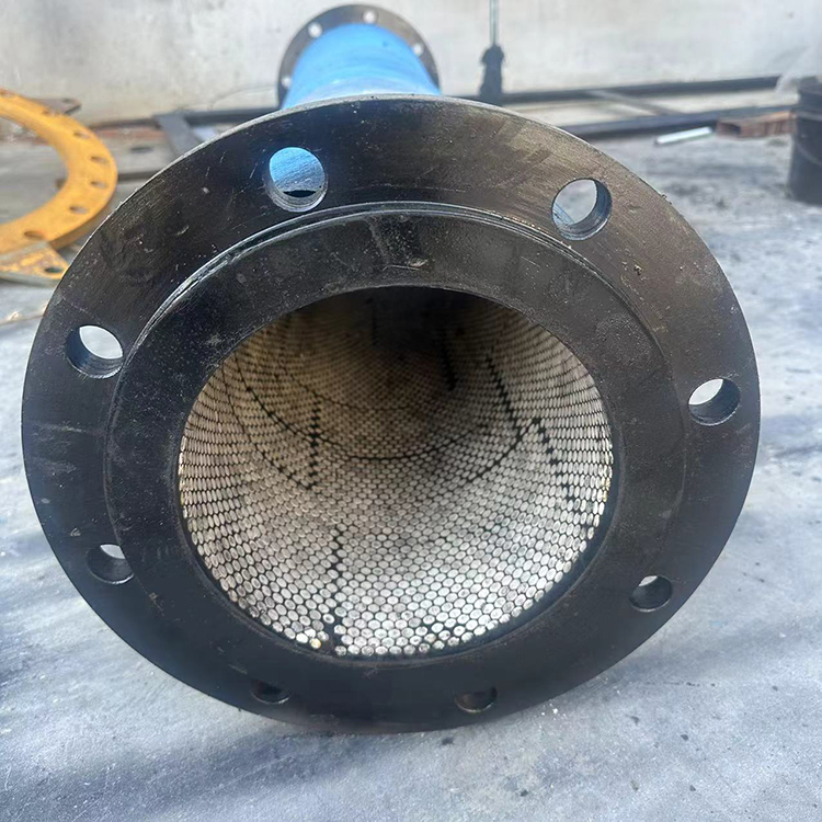 过煤粉用内衬陶瓷胶管福硕抗磨陶瓷管陶瓷橡胶管