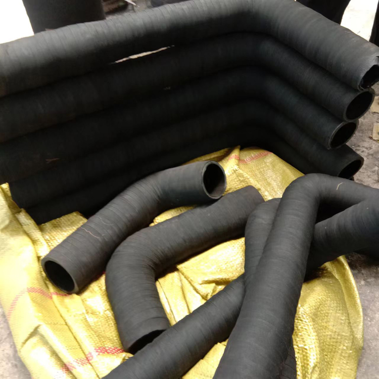 空压机橡胶弯管 输水缠布异形管 福硕 90度夹布防静电橡胶管