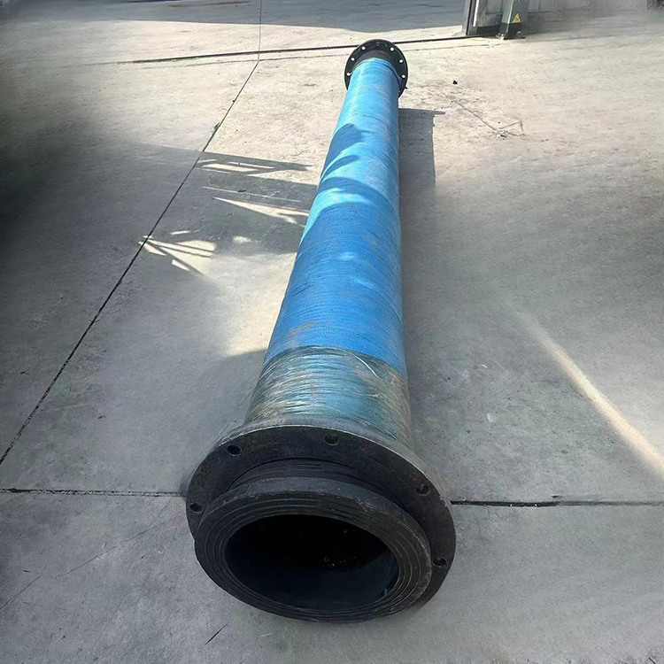 泥浆输送抽沙船大口径抗磨胶管福硕法兰橡胶管