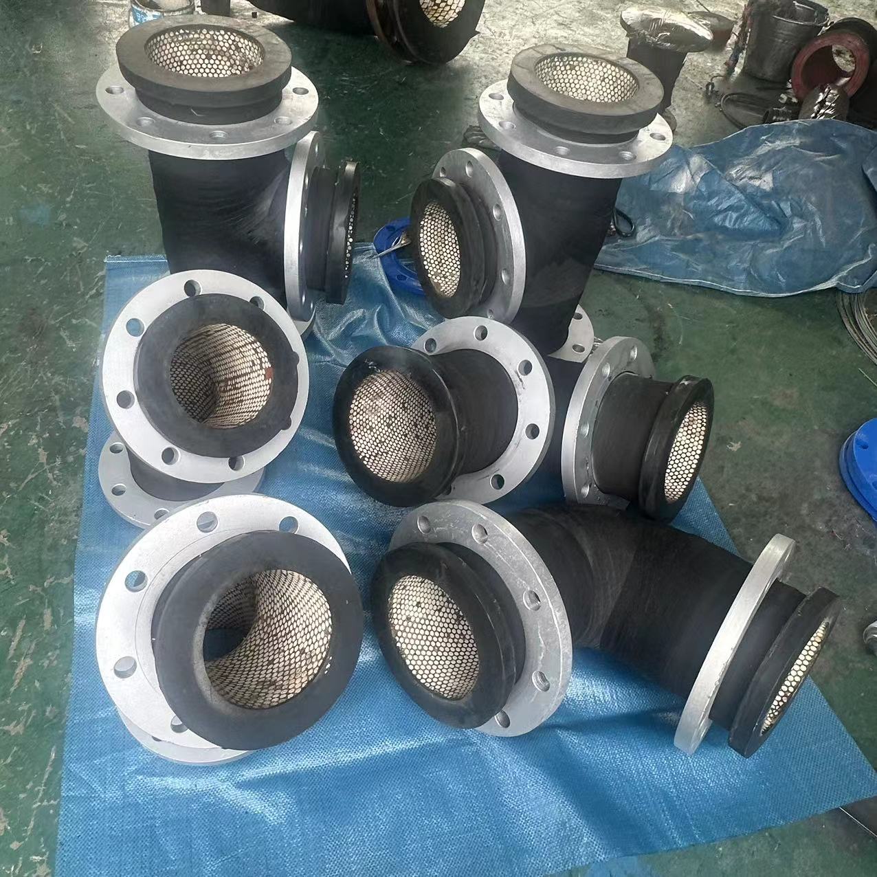 耐磨陶瓷管弯头 橡胶内衬陶瓷弯管三通 福硕定制