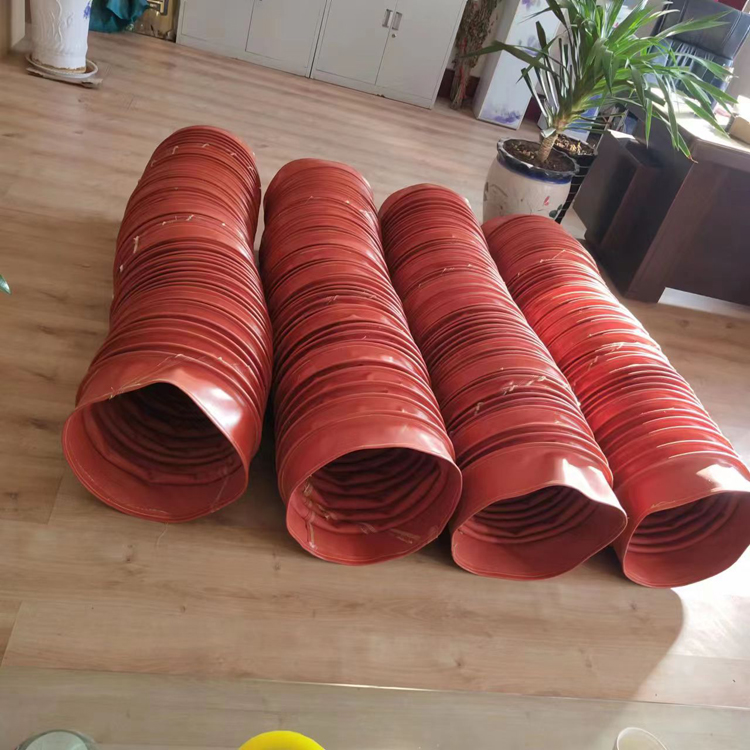 硅胶布伸缩软管排烟风道伸缩节 帆布空调风口连接风管柔性伸缩管