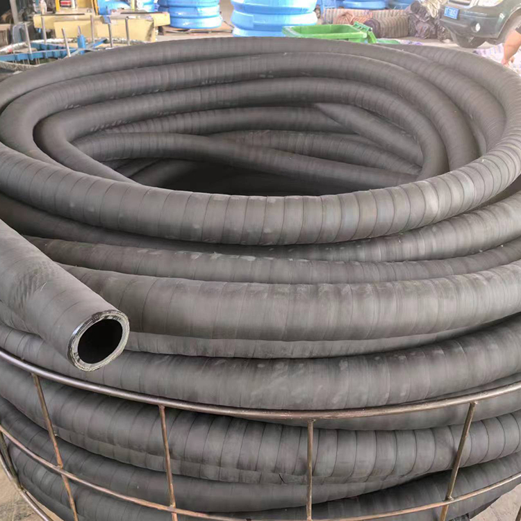 夹布黑色橡胶管福硕工程机械抗酸碱橡胶水管