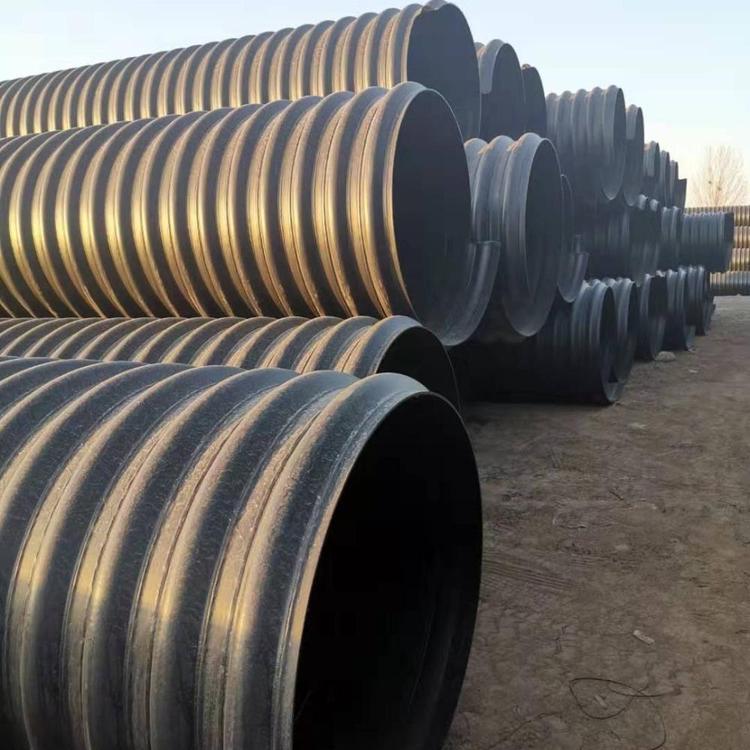 hdpe排污管400 排水用雨水下水管 PE钢带波纹管800