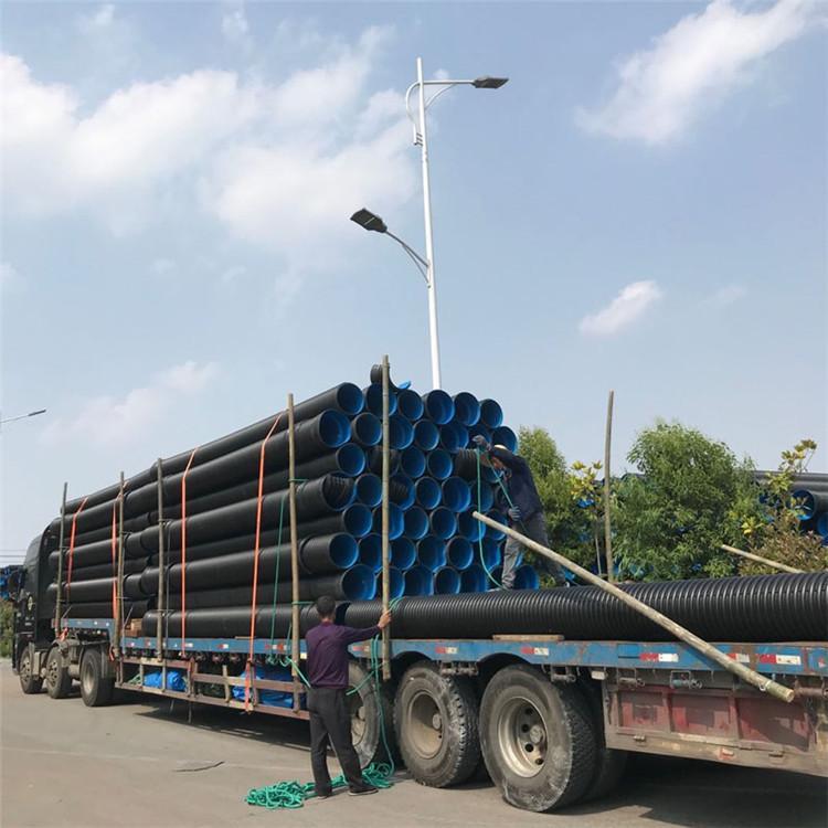 塑料波纹管批发 水利排水 工程管材 黑色 6米 塑料管