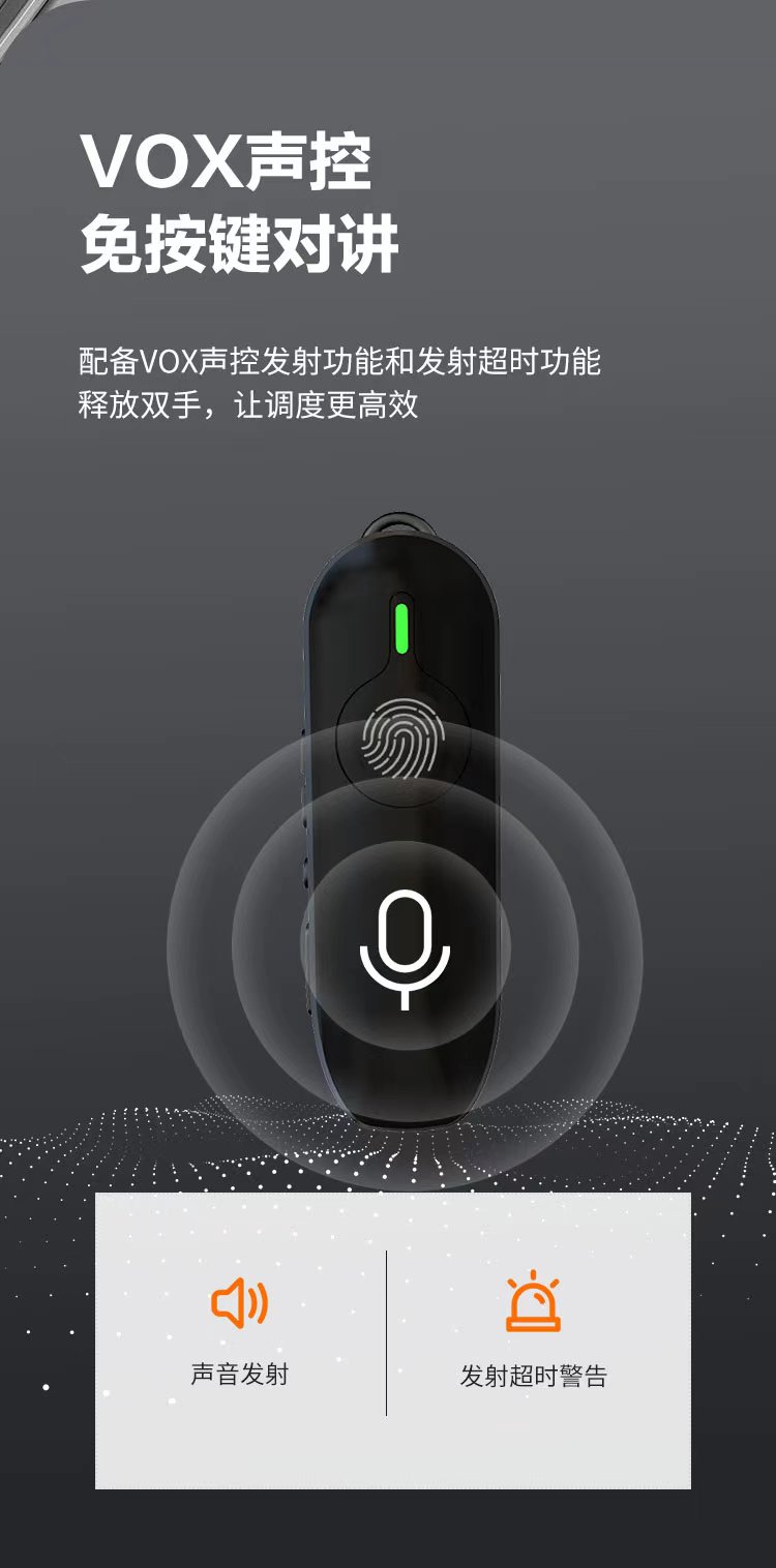 北通BT-A19 触摸式耳挂对讲机一键复制尾音消除功能
