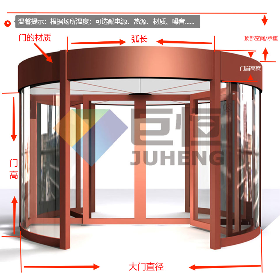 巨恒大风量高风压高热量外形美观的圆弧型转门型优惠规格齐全