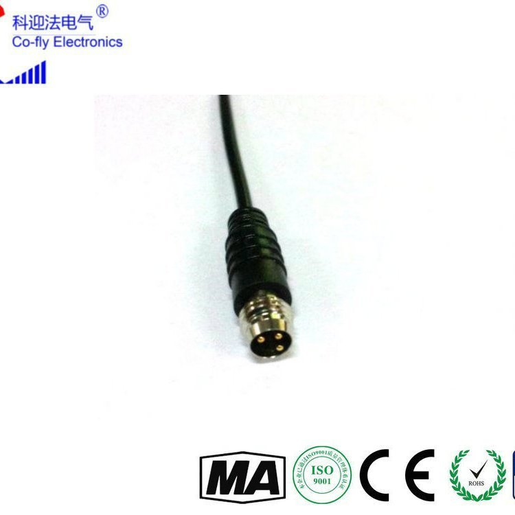 科迎法M8-3针传感器执行器线缆双端预制连接器