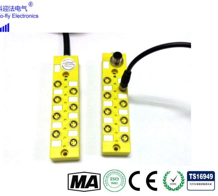 M8传感器分线盒，多口盒（8口座，16口座）工业集线器
