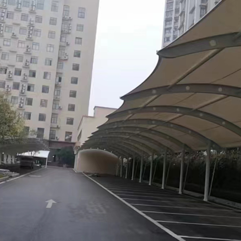 膜篷膜结构汽车停车棚小区电动自行车充电桩雨蓬户外停车场停车篷