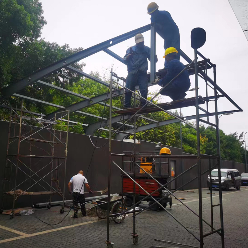 红绿灯路口遮阳遮雨棚 机动车道十字路口遮阳棚 人行道遮阳篷