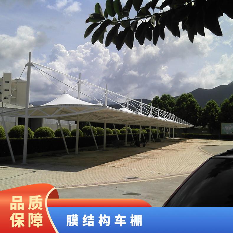 高中停车棚张拉膜结构工厂7/七/T字形按需定制