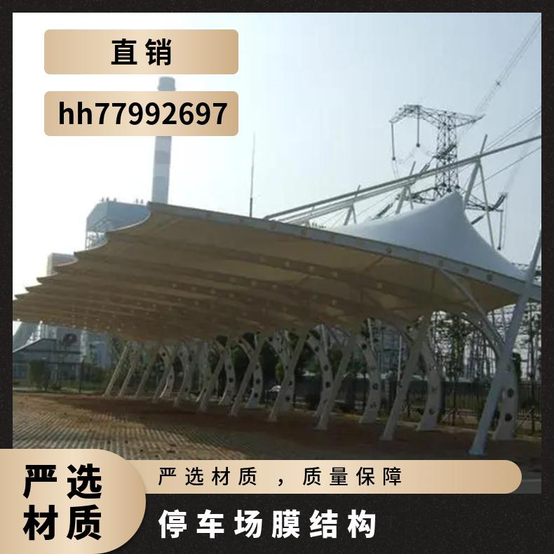 学校自行车车棚膜结构公司单双向拉杆式风格多样