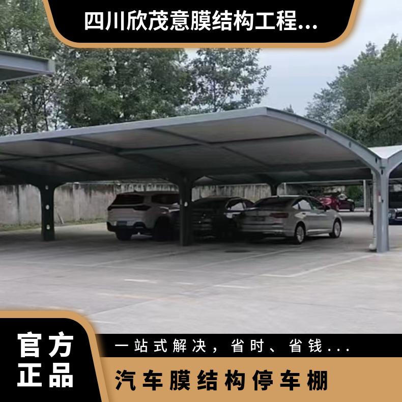 商业街汽车停车棚张拉膜结构PVC膜布 规格齐全设计/安装服务