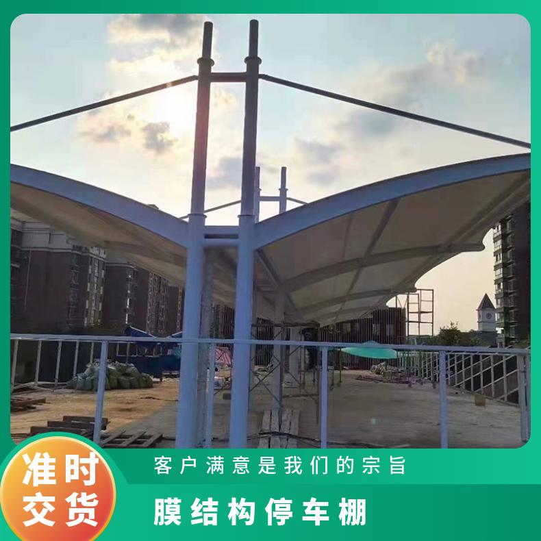 仓库区汽车停车棚膜结构厂家 公司简约唯美 坚实稳固 非标可创意