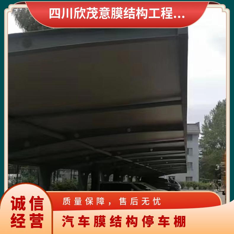 景区双挑停车棚张拉膜结构PVC膜布 规格齐全设计/安装服务