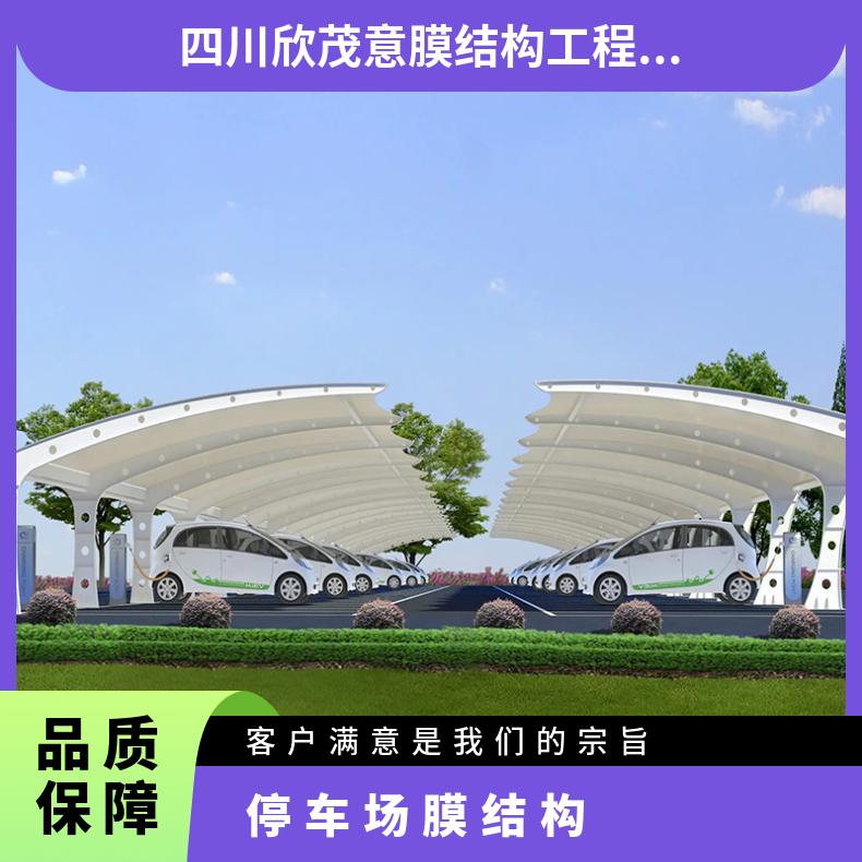 大型商场停车棚张拉膜结构公司单双向拉杆式风格多样