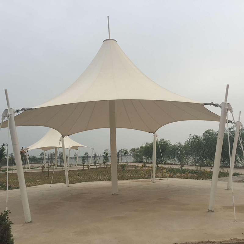 室外防雨膜结构 景区景观棚 张拉膜 户外停车棚