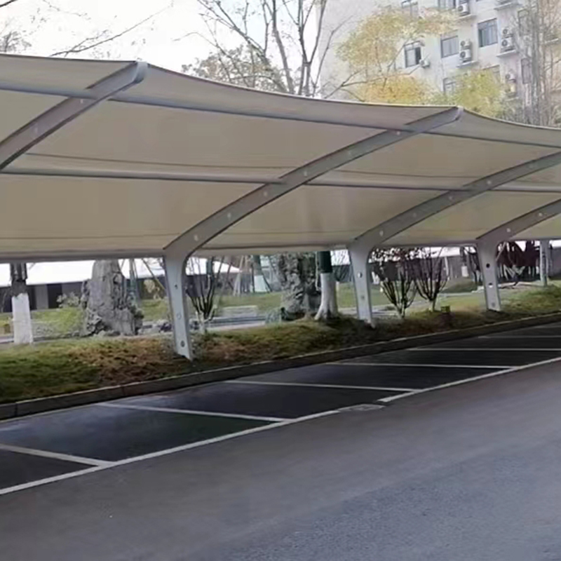 停车棚膜结构 小区别墅车棚膜体育结构全国免邮