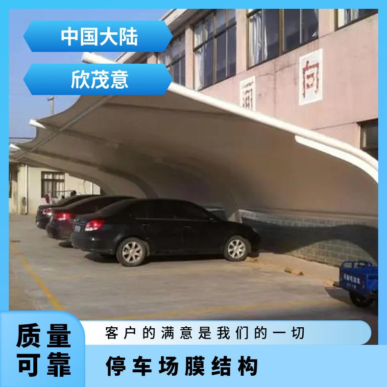 博览城停车场膜结构T字型PVC/PVDF材质风格多样 美观