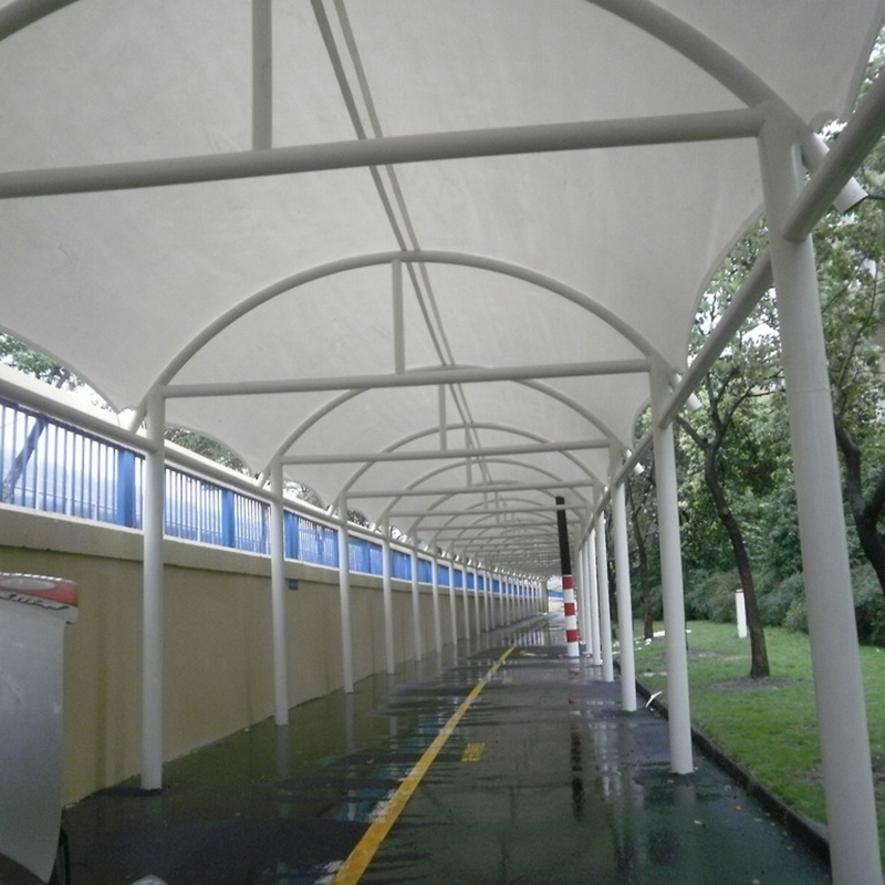 索膜网红打卡 景区游乐场 遮阳棚膜结构 T型观景台 简约优雅