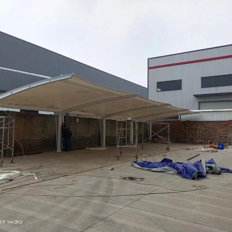 小区自行车棚膜结构 欣茂意膜结 构美观大方加工