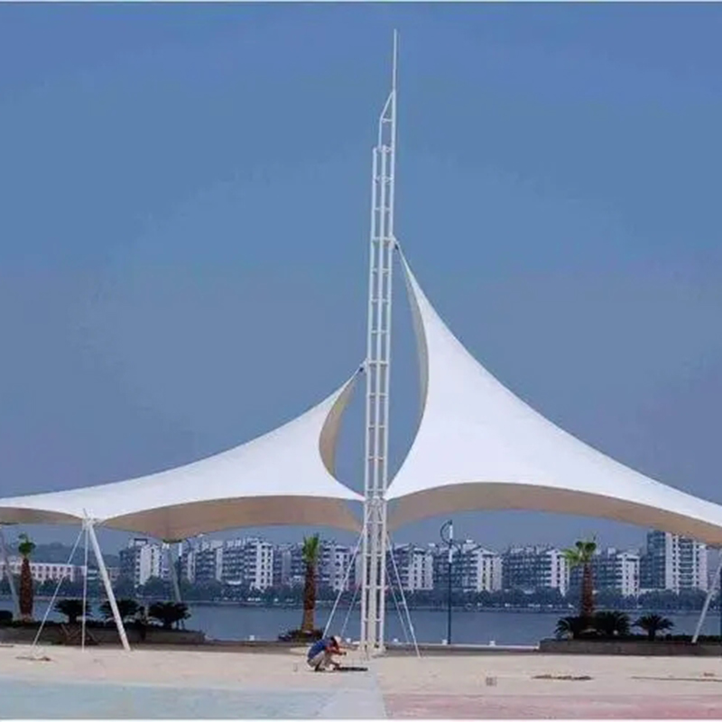 户外膜结构停车棚 电动车遮阳棚定制 小区充电桩汽车棚自行车