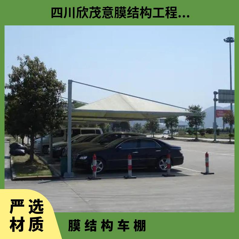 水上乐园电动车车棚膜结构安装单双向拉杆式按需定制