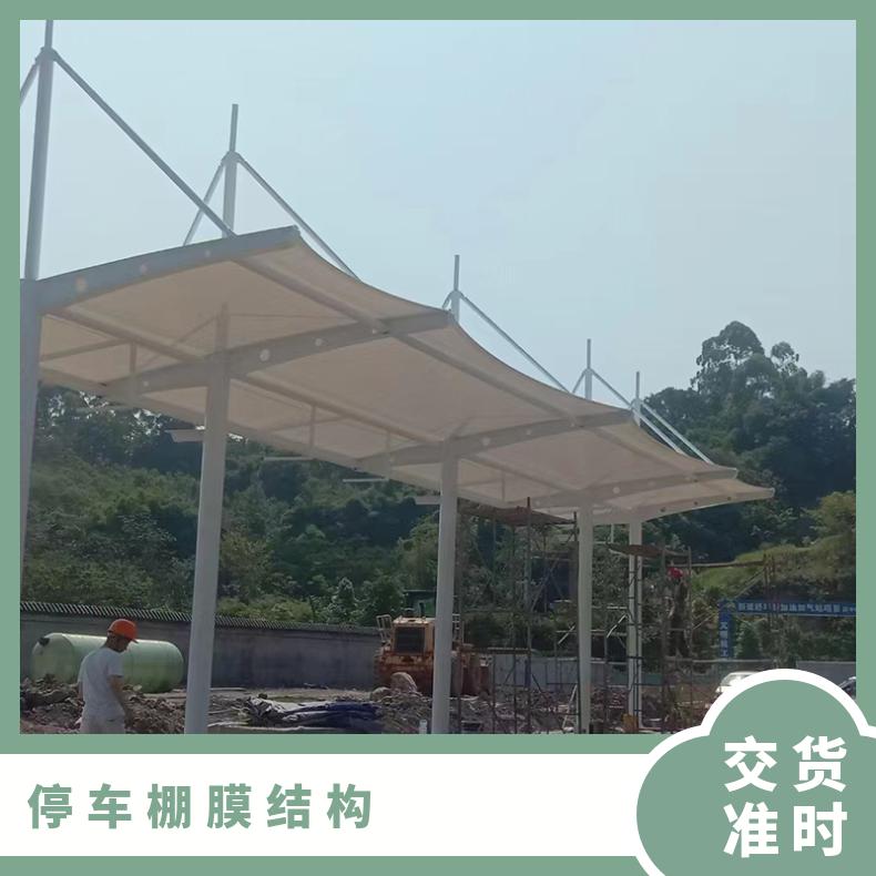 厂家定制学校职工学生专用电动车停车膜结构双挑结构提供图纸设计