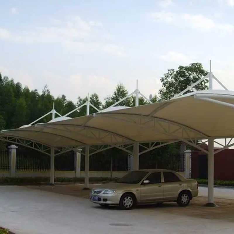 膜结构车棚 充电桩汽车张拉膜遮阳遮雨棚 欣茂意设计