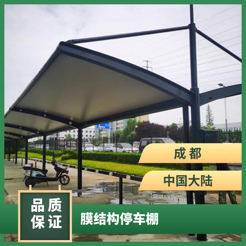 文化公园电动车车棚膜结构造价 安装简约唯美 坚实稳固 非标可创意