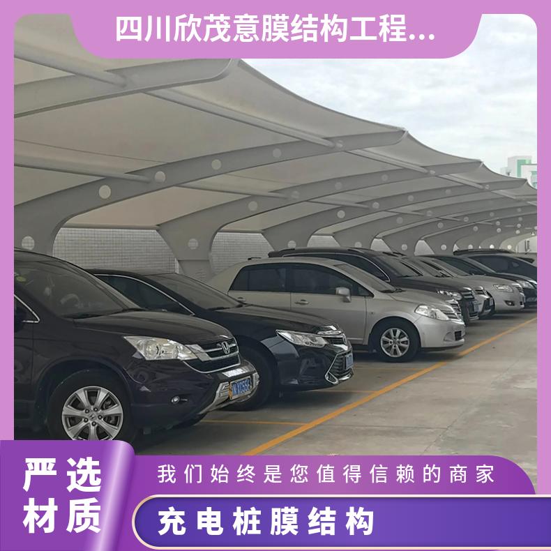 游乐园充电桩膜结构简约环保遮风挡雨设计/安装一体