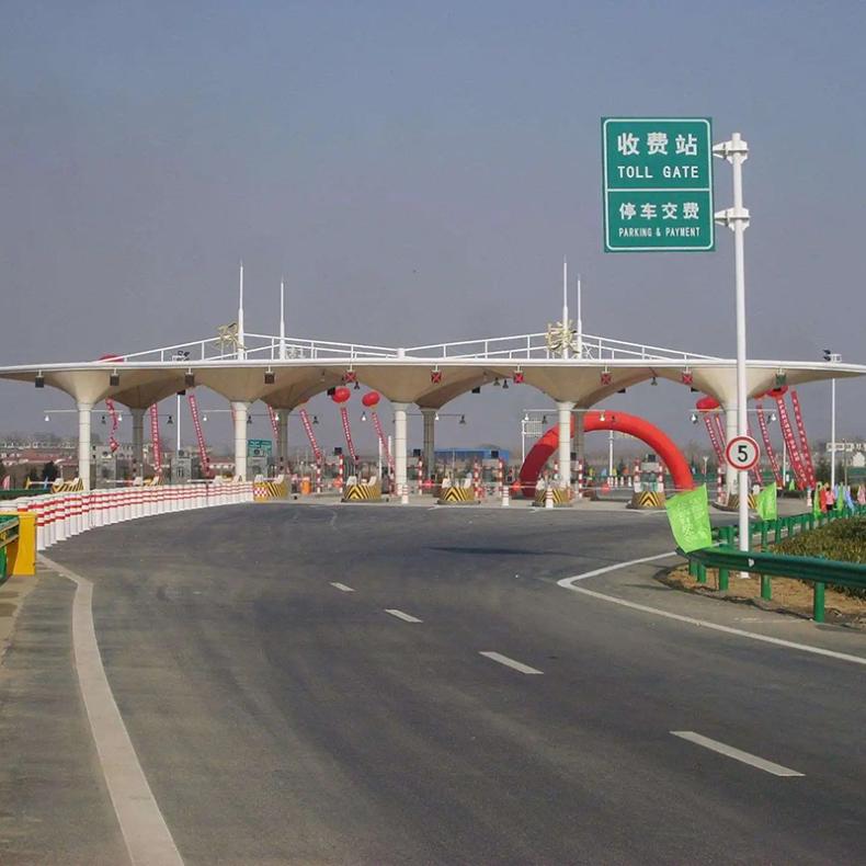 收费亭膜结构 加油站遮阳棚 风景区看台遮雨棚 设计优美