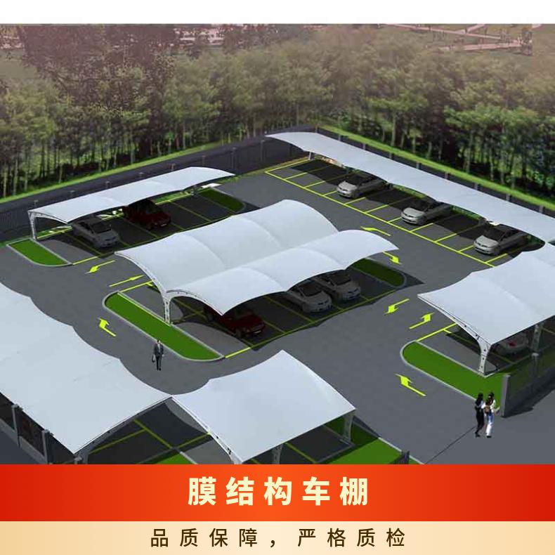 小学自行车膜结构工厂7/七/T字形按需定制钢结构