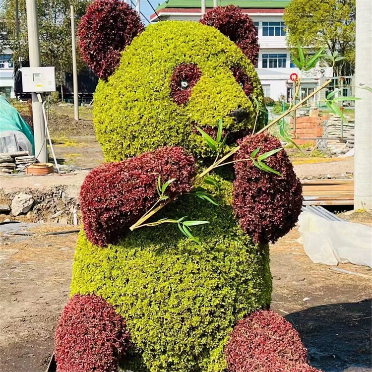 飞昂 定制户外仿真绿雕 动物五色草造型园林绿化装饰