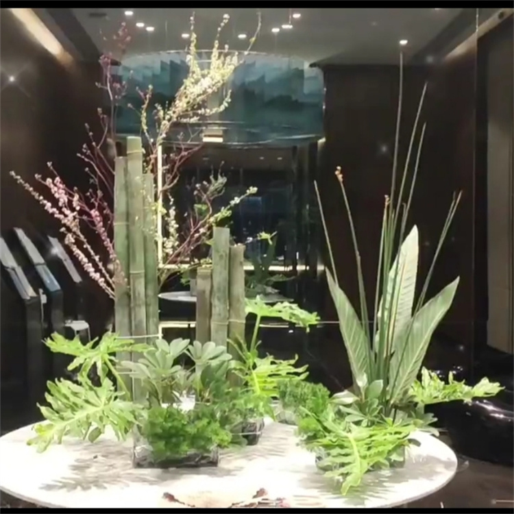 飞昂 现代花艺装置艺术 客厅落地花 酒店走廊过道装饰花大摆件