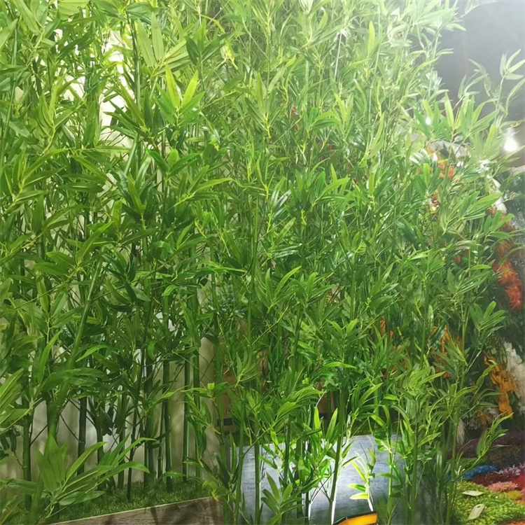 人造假毛竹仿真叶绿植物新中式隔断庭院盆景室内落地仿真竹子飞昂