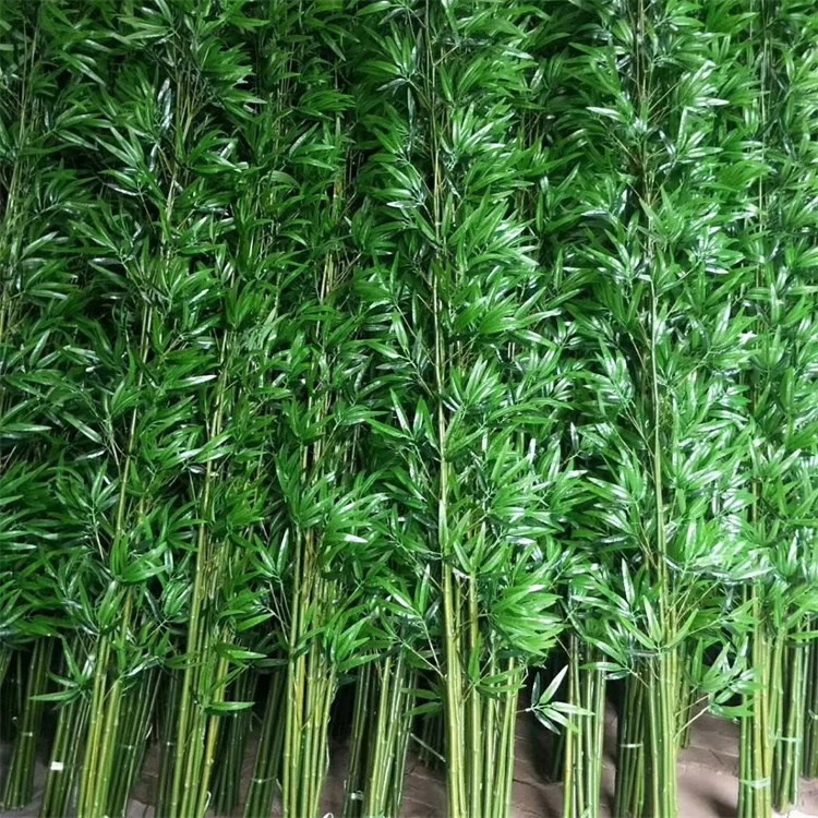 大叶小叶仿真竹子竹排屏风 绿植造景竹叶摆件 飞昂紫竹定制