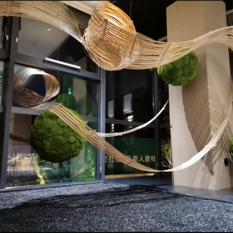 新中式仿真迎客松假树绿植酒店大堂落地摆件装饰造景室内景观