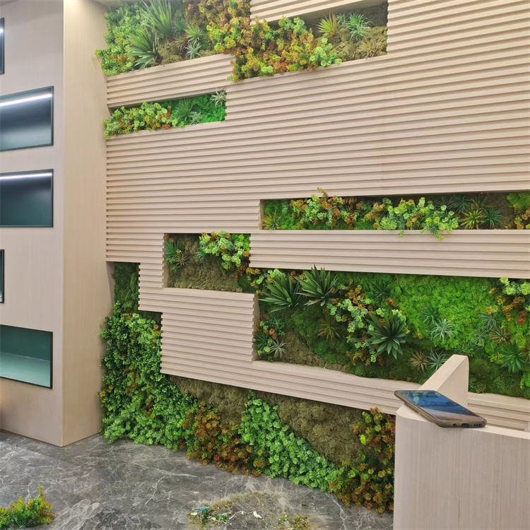 人造微景观绿植办公室苔藓形象墙装饰永生植物墙 飞昂