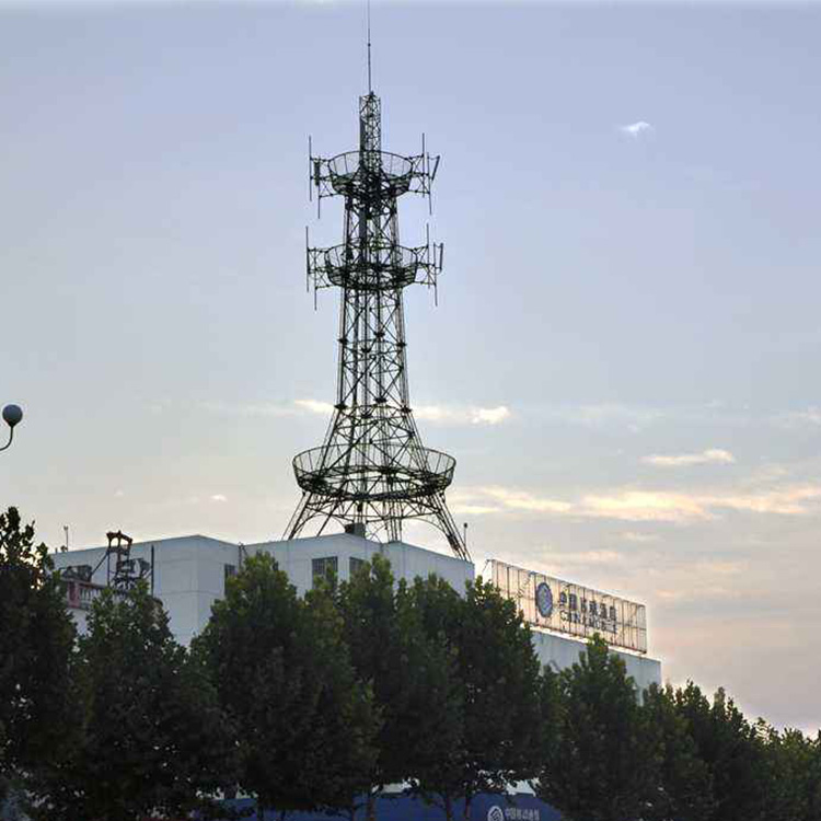 5G信号塔楼顶信号抱杆通讯塔 兆宇 5g基站角钢通信塔
