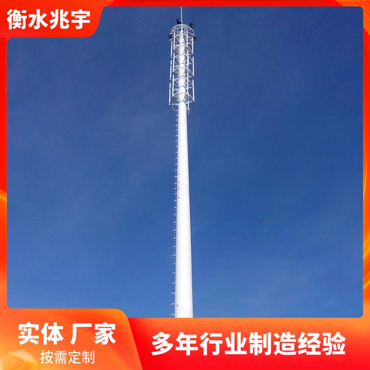 通信杆塔基站电信塔 单管铁塔钢结构通信塔厂家