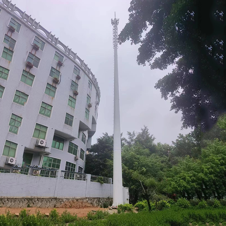 钢结构通信杆塔兆宇圆钢通讯接收发射单管塔