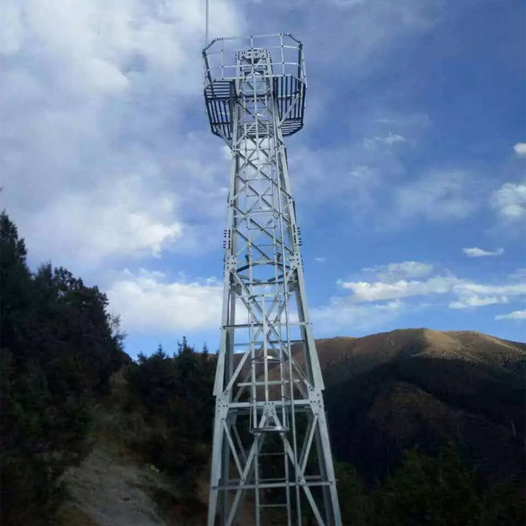 山区防火监控铁塔兆宇景区安保监视钢结构监控塔