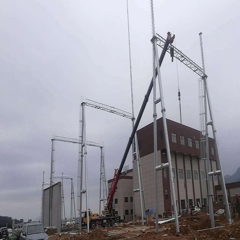 户外电力拉线塔 电力架构变电站 钢结构电力构架塔