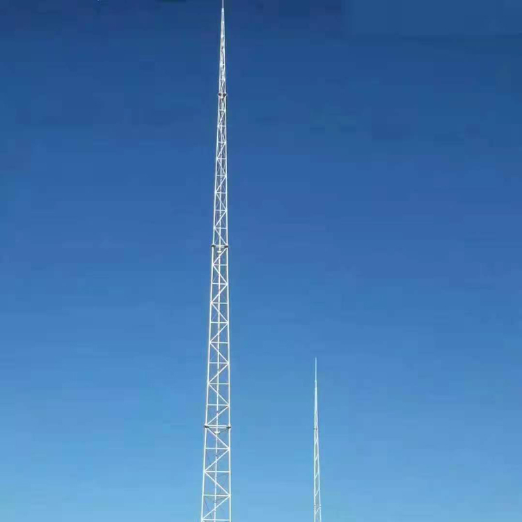 三柱圆钢避雷塔 GJT避雷针塔 镀锌圆管塔 兆宇定制