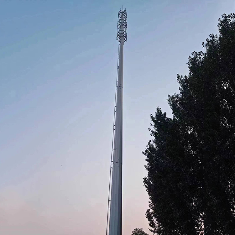 楼顶信号抱杆单管通信塔兆宇5G基站通讯信号塔
