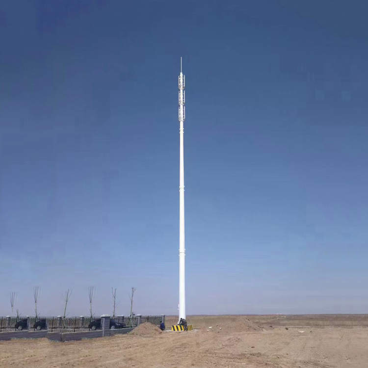 5G信号发射铁塔单管通讯基站兆宇移动5g信号塔