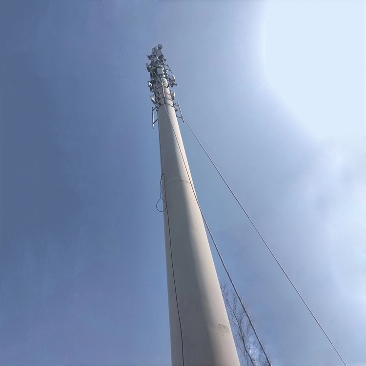 独管一体化通信基站通讯铁塔兆宇5G通讯塔楼顶信号抱杆